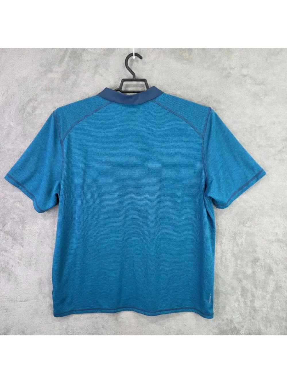 Mens The North Face Blue FlashDry Polo Shirt Short Sleeve Polyester Size XXL